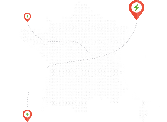 Carte de France illustrant le transport de véhicules sur longue distance